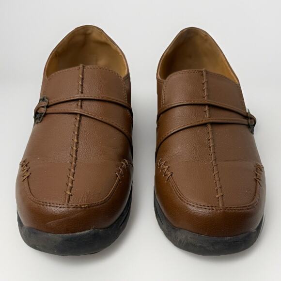 Comfortview Natalia Brown Slip-On Loafers Size 10.5 WW Wide Comfort Casual Shoes - Picture 2 of 11